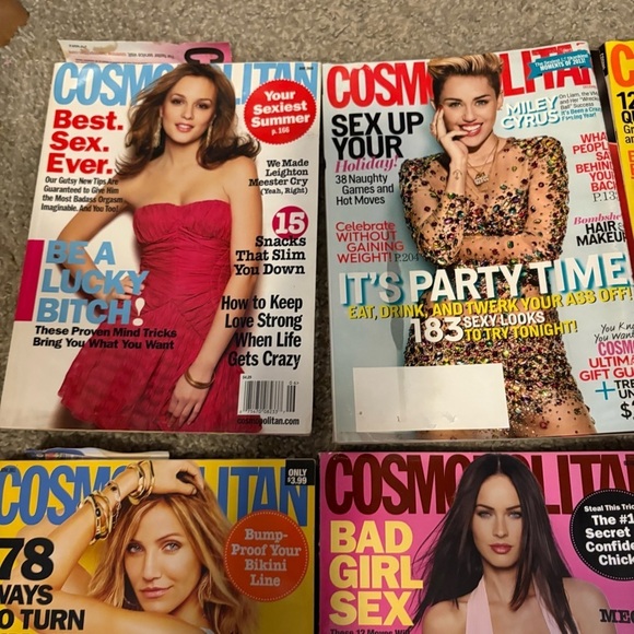 Cosmopolitan Magazine Collection Vintage Megan Fox Cameron Diaz Miley Cyrus Pink - Picture 2 of 10